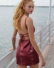 Load image into Gallery viewer, UO Textured Snake Print Mini Dress
